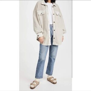 Free People Ruby Shacket Cream
